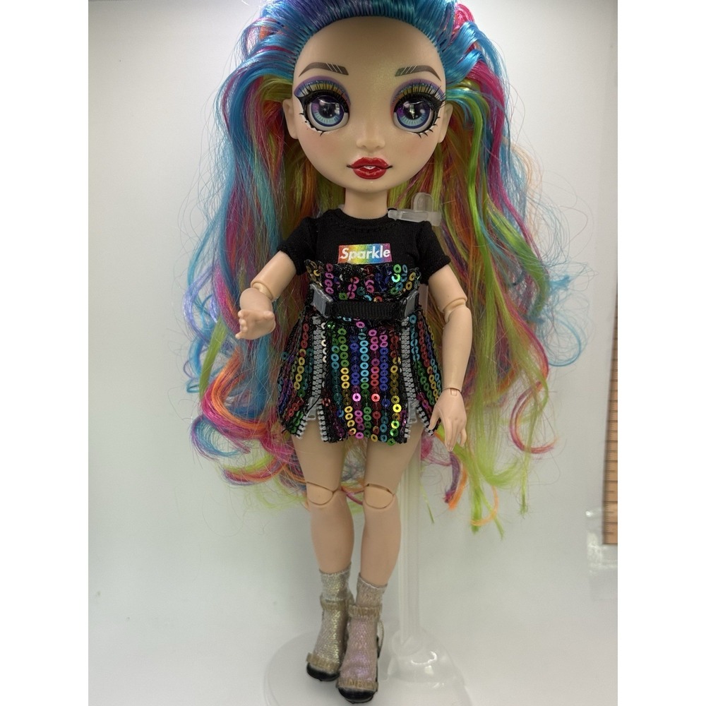 Rainbow High Amaya Raine Doll Rainbow Hair Sequin Dress MGA Entertainment 10.5in